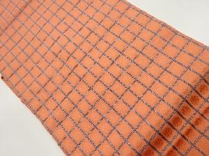 格子模様織出し名古屋帯